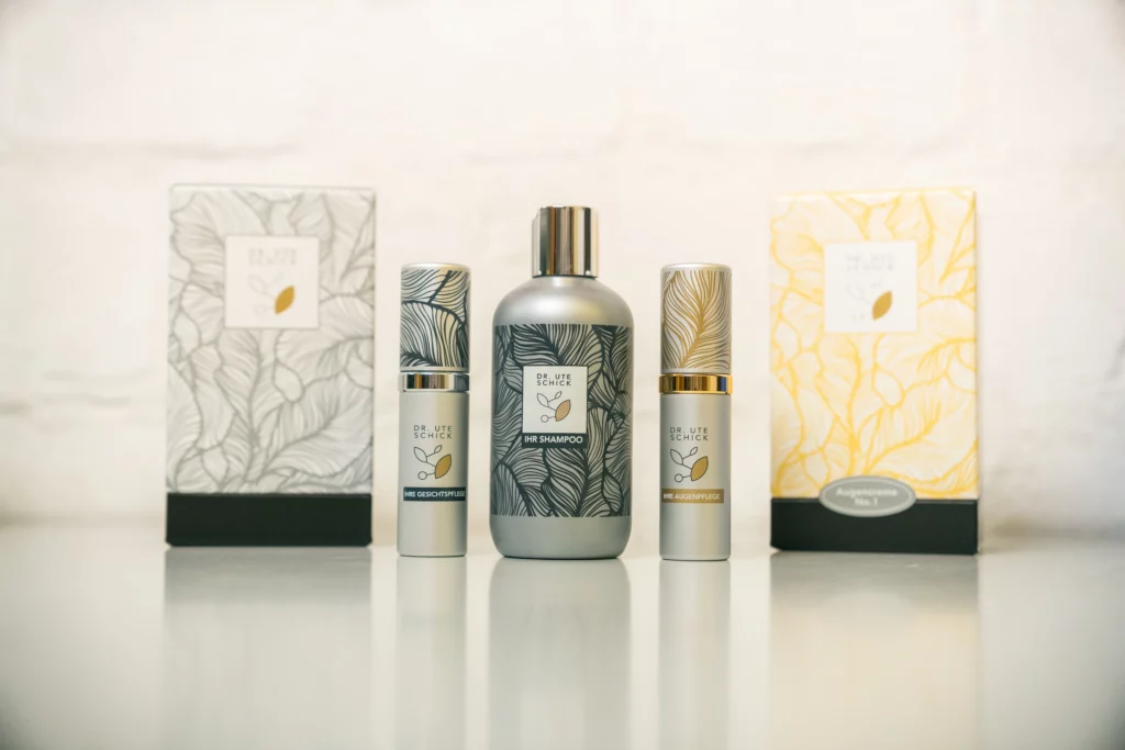 Cosmetic products with custom-designed retail packaging
